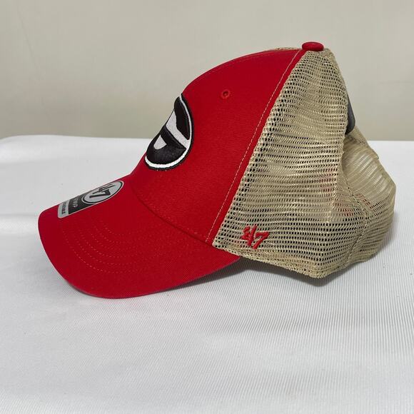 Georgia Bulldogs Collage Hat Mens Red Snapback Adjustable Trucker Cap '47 Brand - Picture 6 of 7